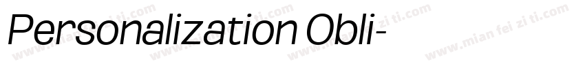 Personalization Obli字体转换